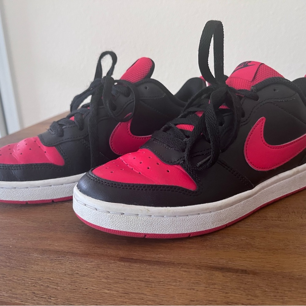 Nike Court Borough Low 2 "Black/Red-White" Kid's 5 Y